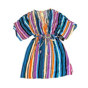 Loralette Women’s Dress Striped Vneck Short Sleeve Size 22/24 Just My Stripe
